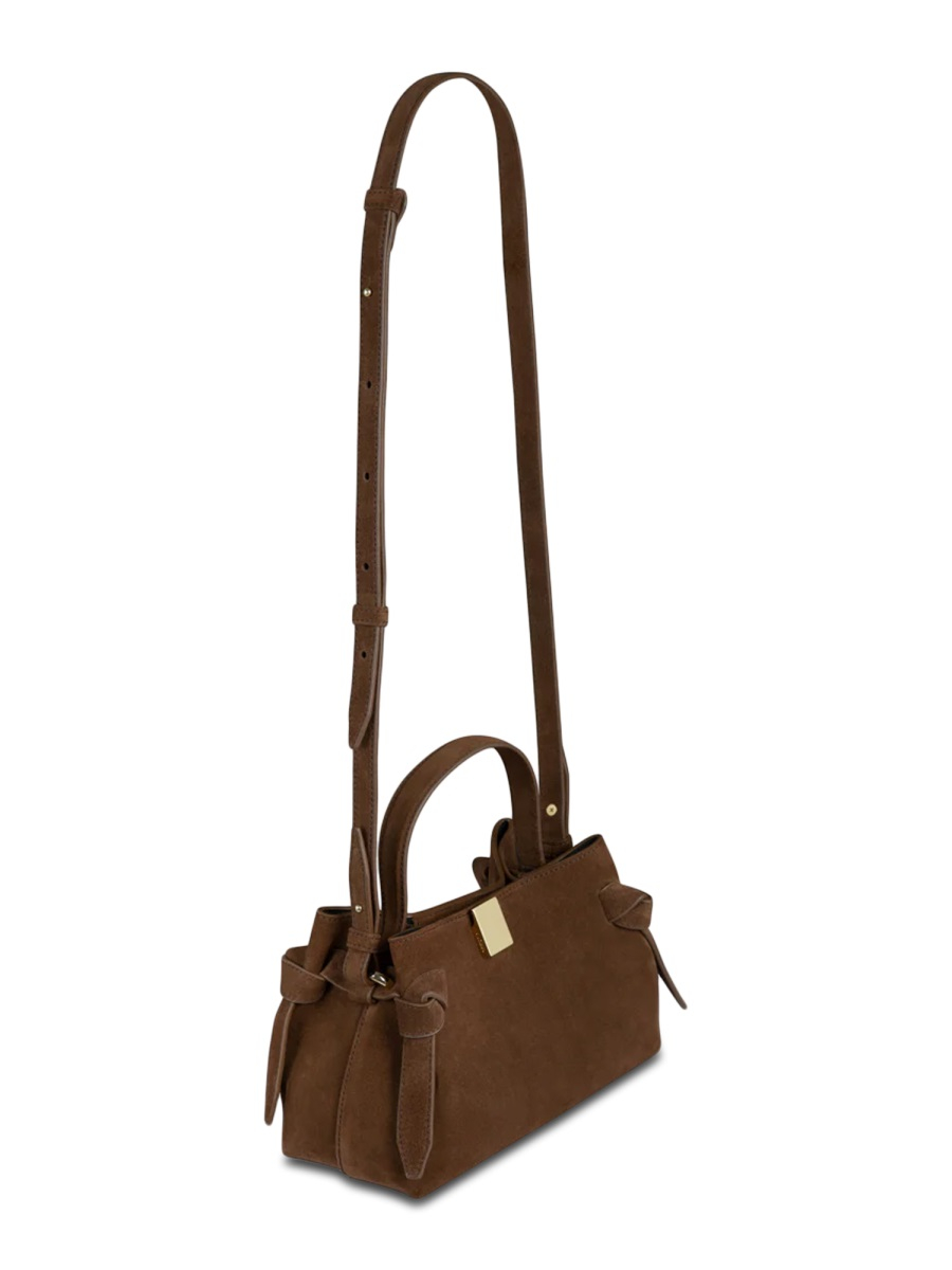 [YUZEFI] Shoulder bag SS26 GYOZA-MINI-SUEDE_CHOCOLATE