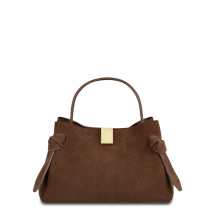 [YUZEFI] Shoulder bag SS26 GYOZA-MINI-SUEDE_CHOCOLATE