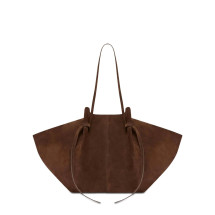 [YUZEFI] Shoulder bag SS26 LARGE-MOCHI-SUEDE_CHOCOLATE