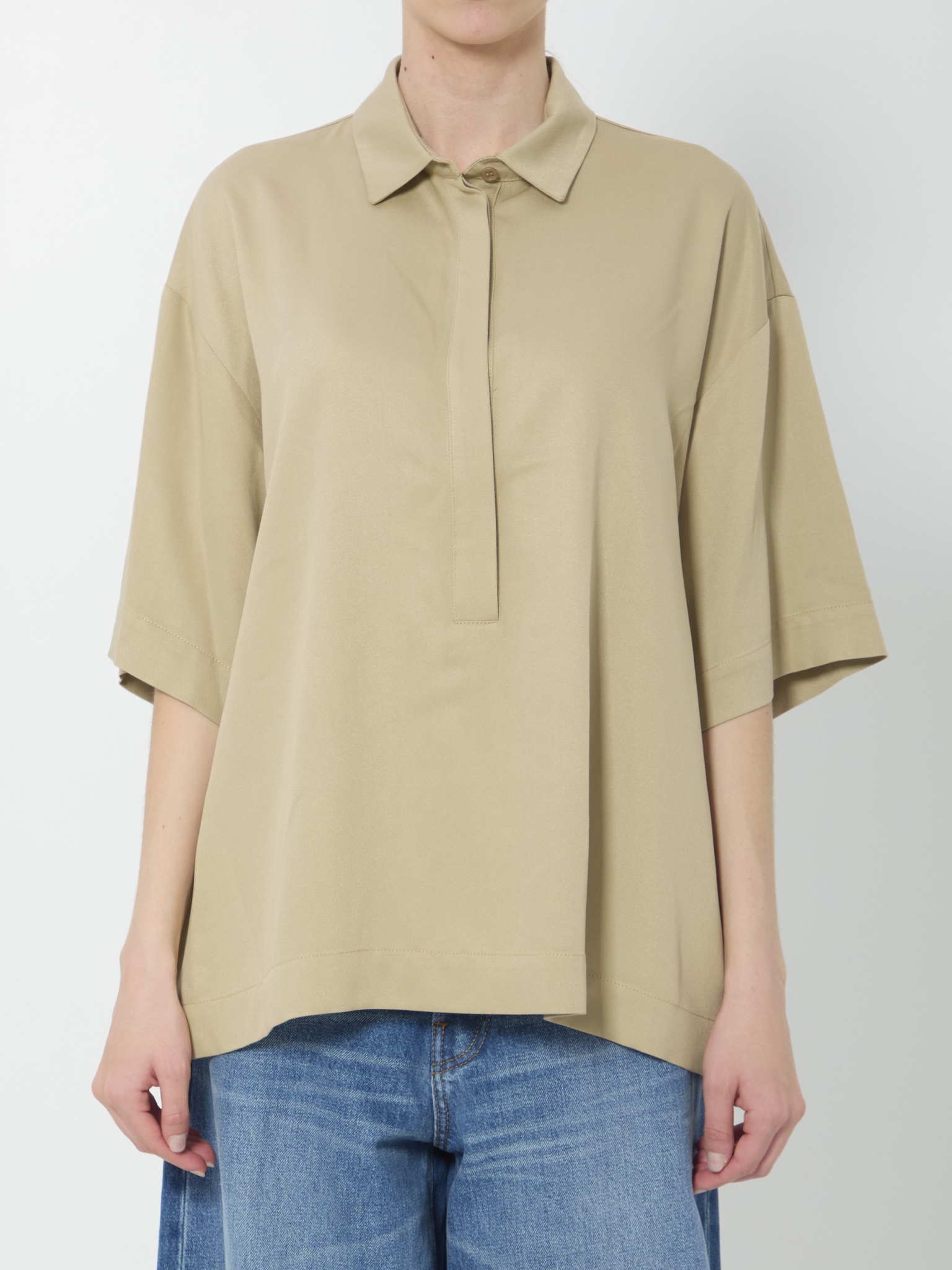 [THE FRANKIE SHOP] Shirts Short Sleeve SS26 POFS213892060102__BEIGE