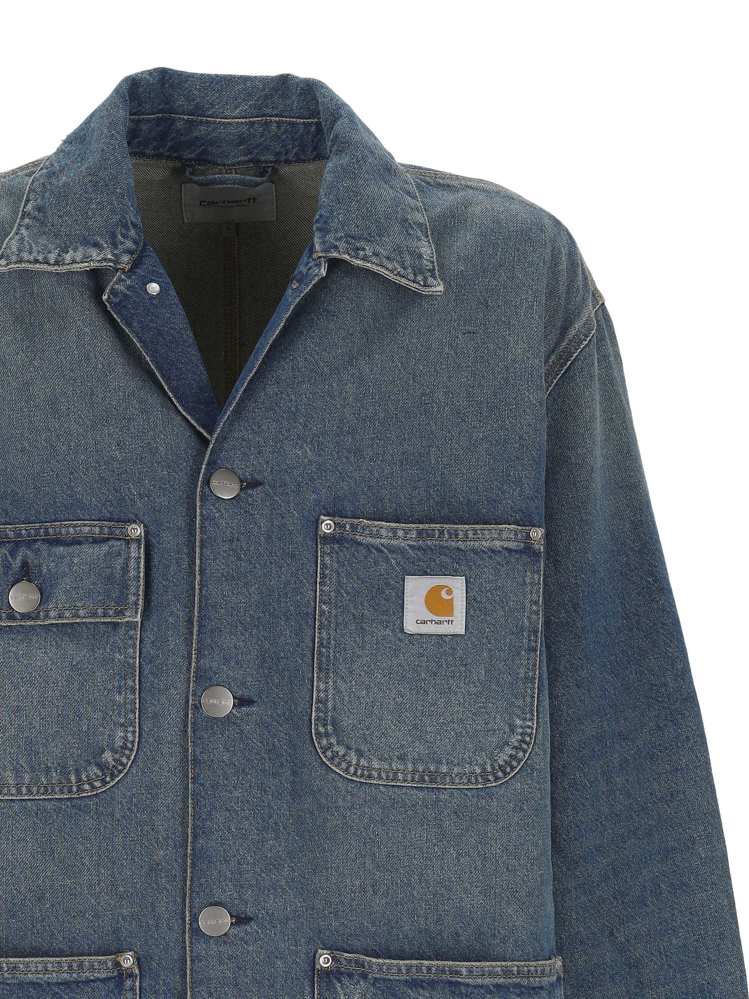 [CARHARTT WIP] Coat SS26 I03625601B7BLUE GRIND WASH