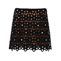 [MICHAEL BY MICHAEL KORS] Mini skirt SS26 MS670M4KNE_001BLACK