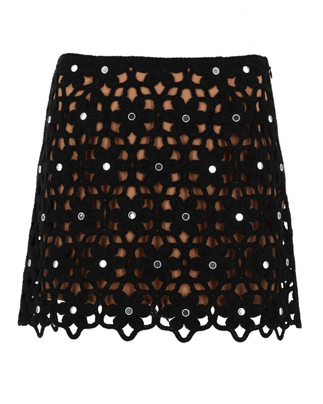 [MICHAEL BY MICHAEL KORS] Mini skirt SS26 MS670M4KNE_001BLACK