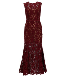 [Self-portrait] Sleeveless dress SS26 RS26-167MA-BU_BURGUNDY
