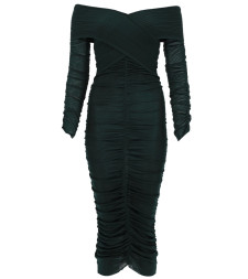 [Self-portrait] Long sleeve dress SS26 RS26-011MA-G_GREEN