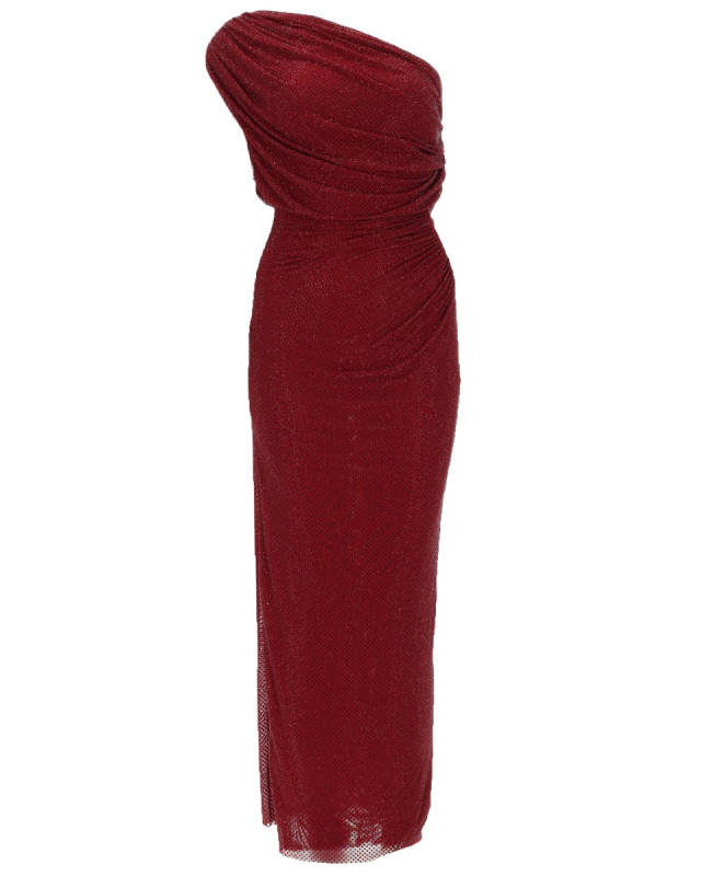 [Self-portrait] Sleeveless dress SS26 RS26-002M-BU_BURGUNDY