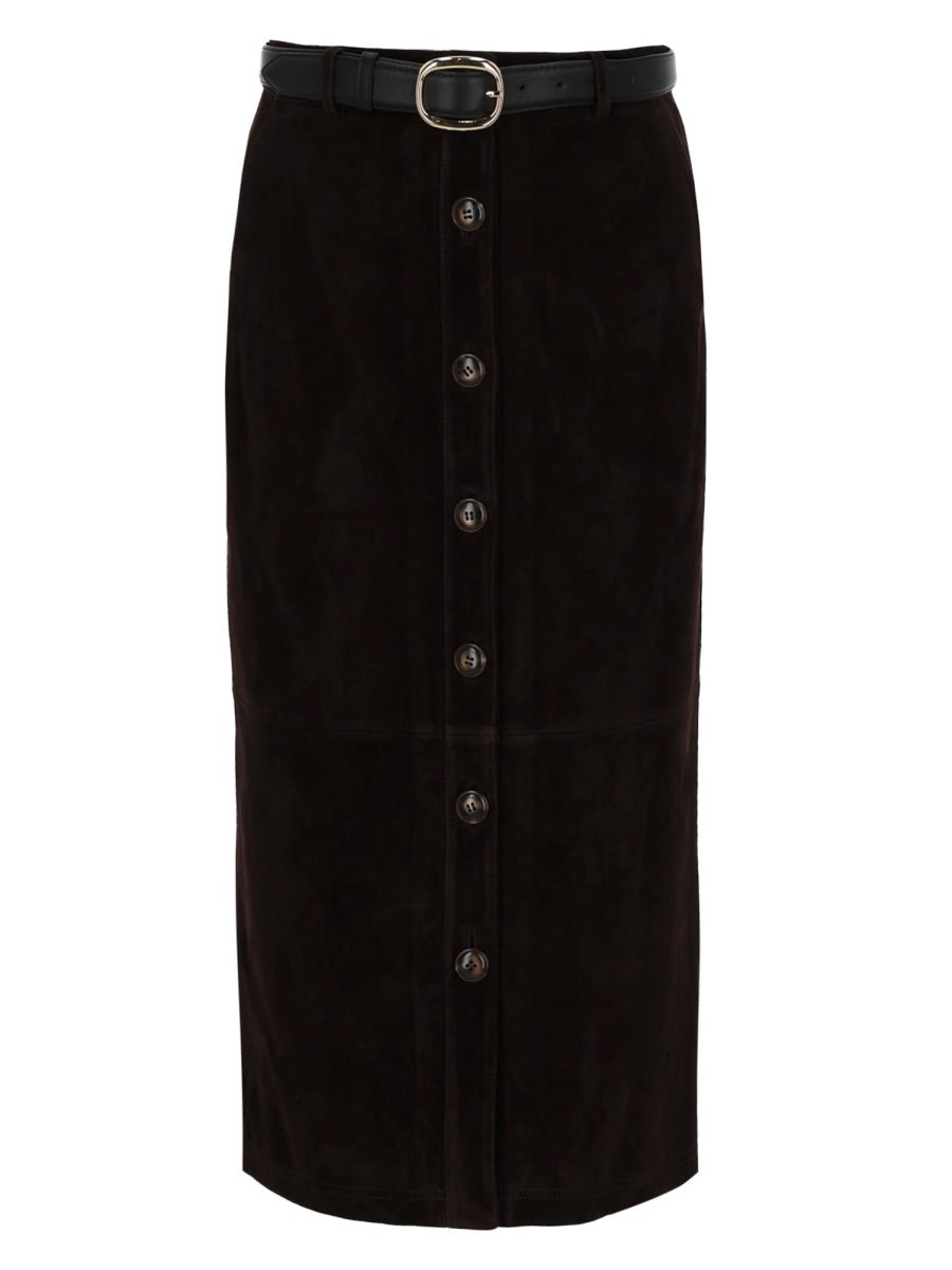 [Self-portrait] Long skirt SS26 RS26-091MSK-BR_BROWN