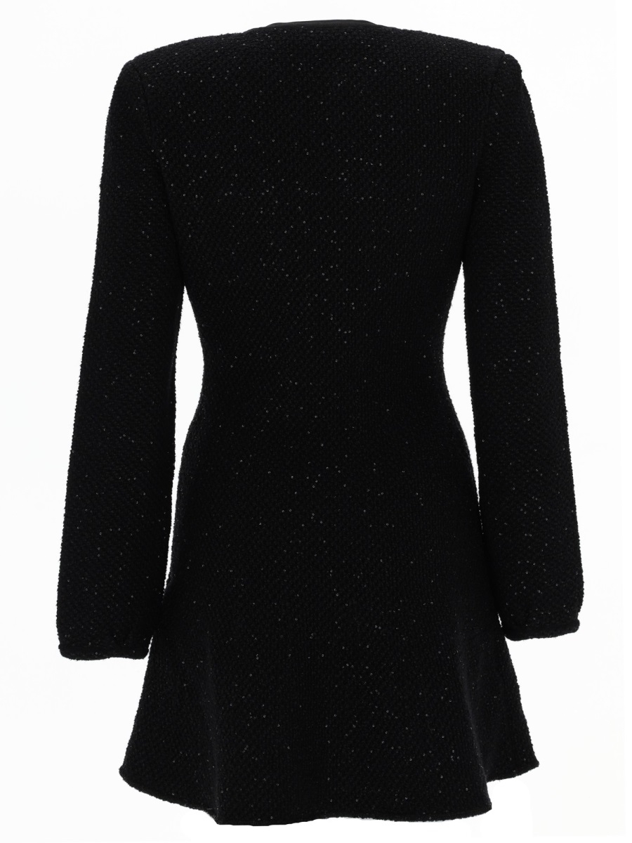[Self-portrait] Long sleeve dress SS26 RS26-210S-B_BLACK