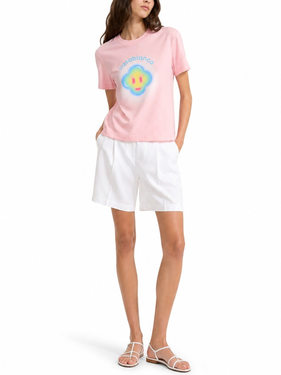 [Casablanca] T-shirts Short Sleeve SS26 W-SP26-JTS-020_01AIRBRUSHSMILEY