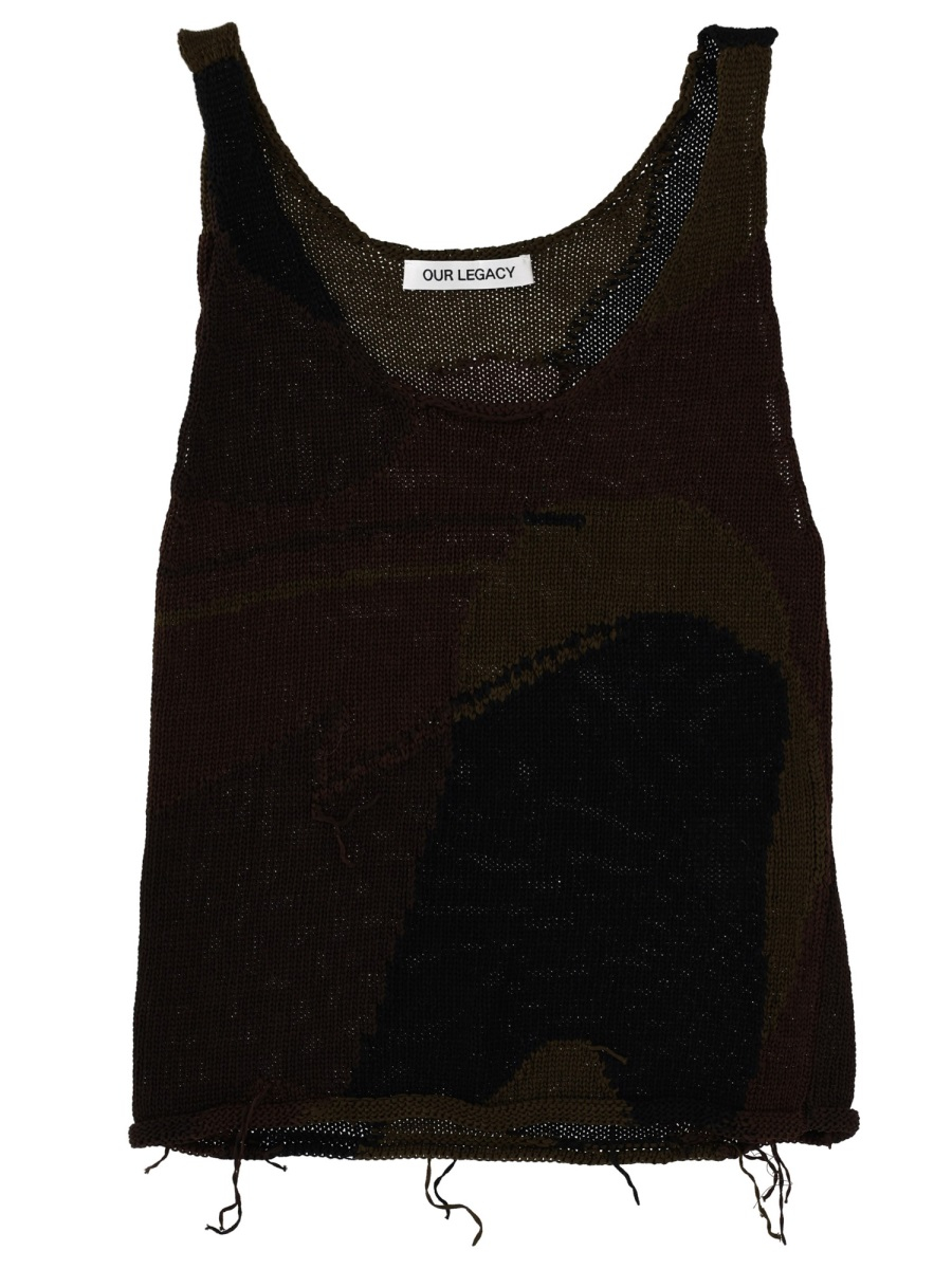 [Our Legacy] Tank top SS26 W2263SO_CAMOCOTTONRAFIA