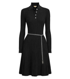 [MICHAEL BY MICHAEL KORS] Long sleeve dress SS26 MR6839S5ZV_001BLACK