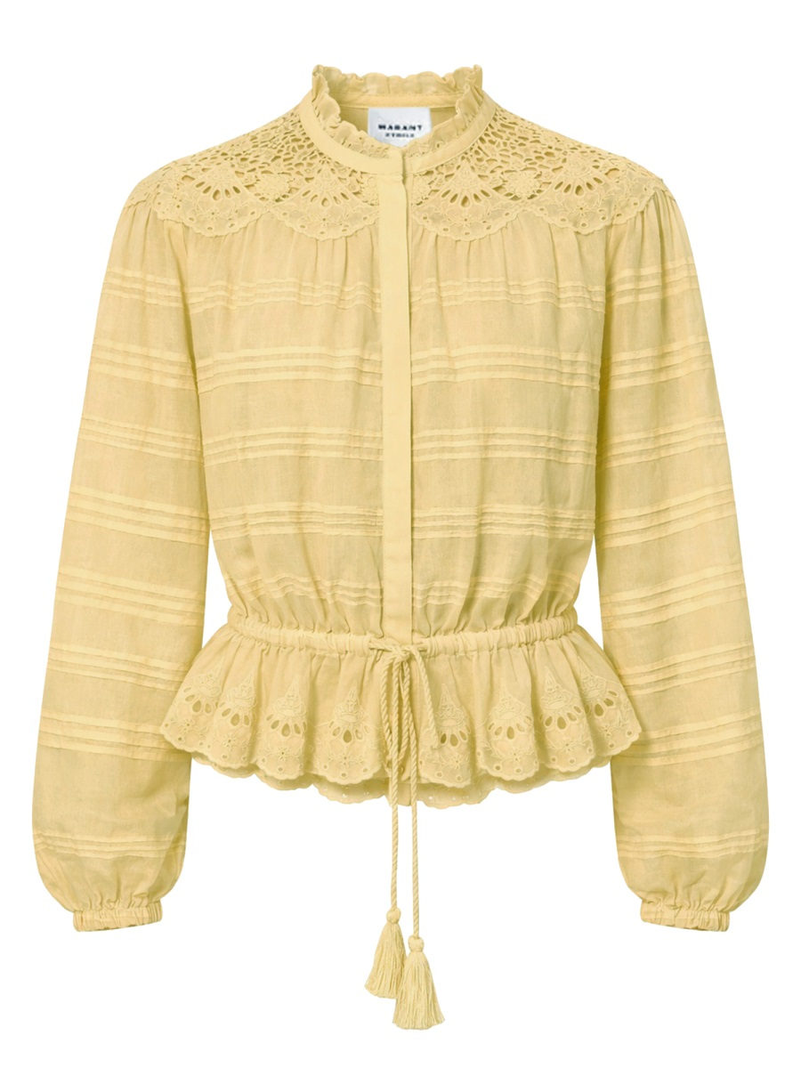 [Marant Etoile] Shirts Long Sleeve SS26 HT0767FA_D1J05E10LC