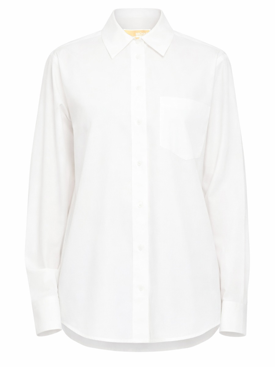 [MICHAEL BY MICHAEL KORS] Shirts Long Sleeve SS26 MR640TYKLZ_100WHITE