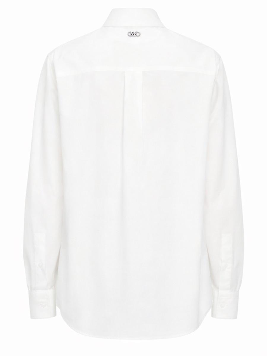 [MICHAEL BY MICHAEL KORS] Shirts Long Sleeve SS26 MR640TYKLZ_100WHITE
