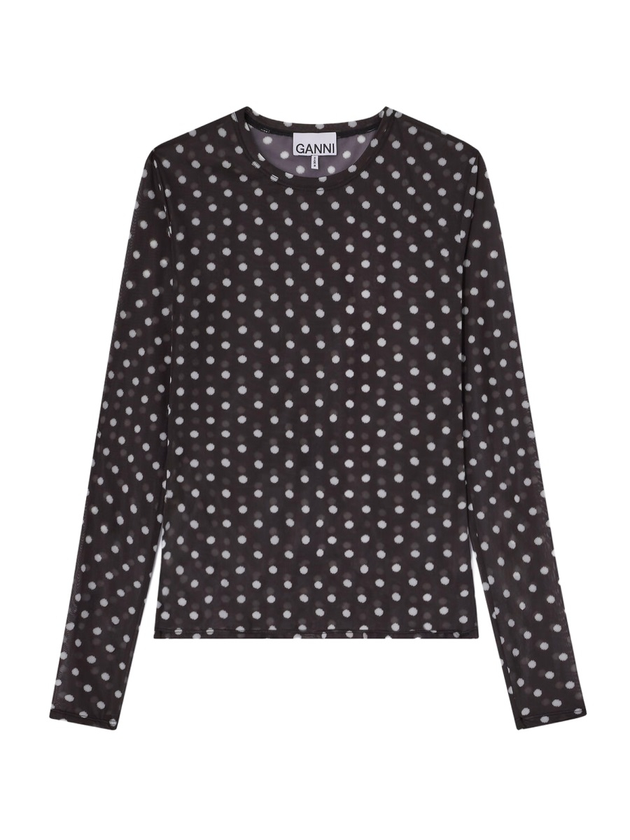 [GANNI] T-shirts Long Sleeve SS26 A1040076_099