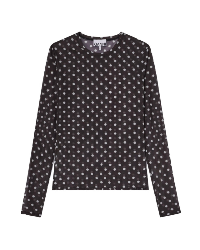 [GANNI] T-shirts Long Sleeve SS26 A1040076_099
