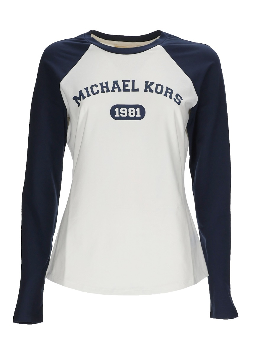 [MICHAEL BY MICHAEL KORS] T-shirts Long Sleeve SS26 MR651WUANU_409MIDNIGHTBLUE