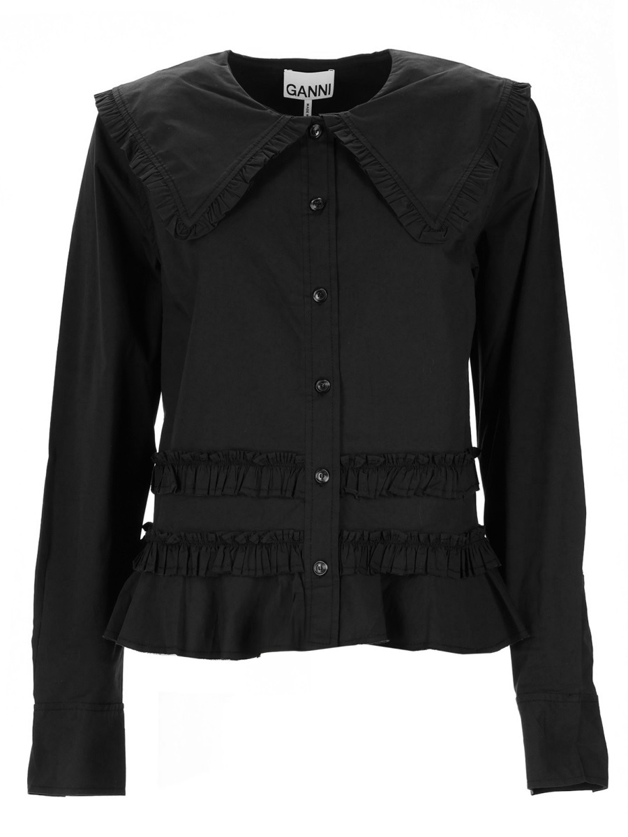 [GANNI] Shirts Long Sleeve SS26 A1040096_099