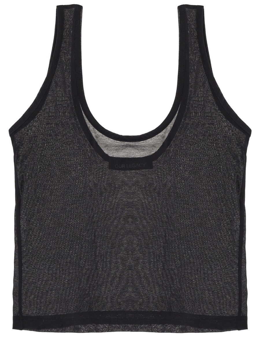 [Our Legacy] Tank top SS26 W4256BB_BLACKSTOCKINGJERSEY