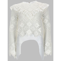 [Self-portrait] Blouse SS26 AC26-010TB-W_WHITE