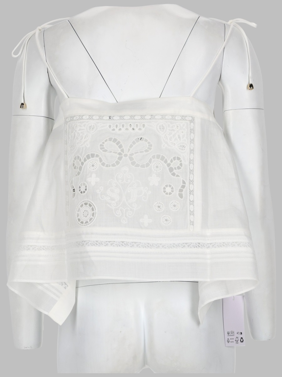 [Self-portrait] Blouse SS26 AC26-004T-W_WHITE