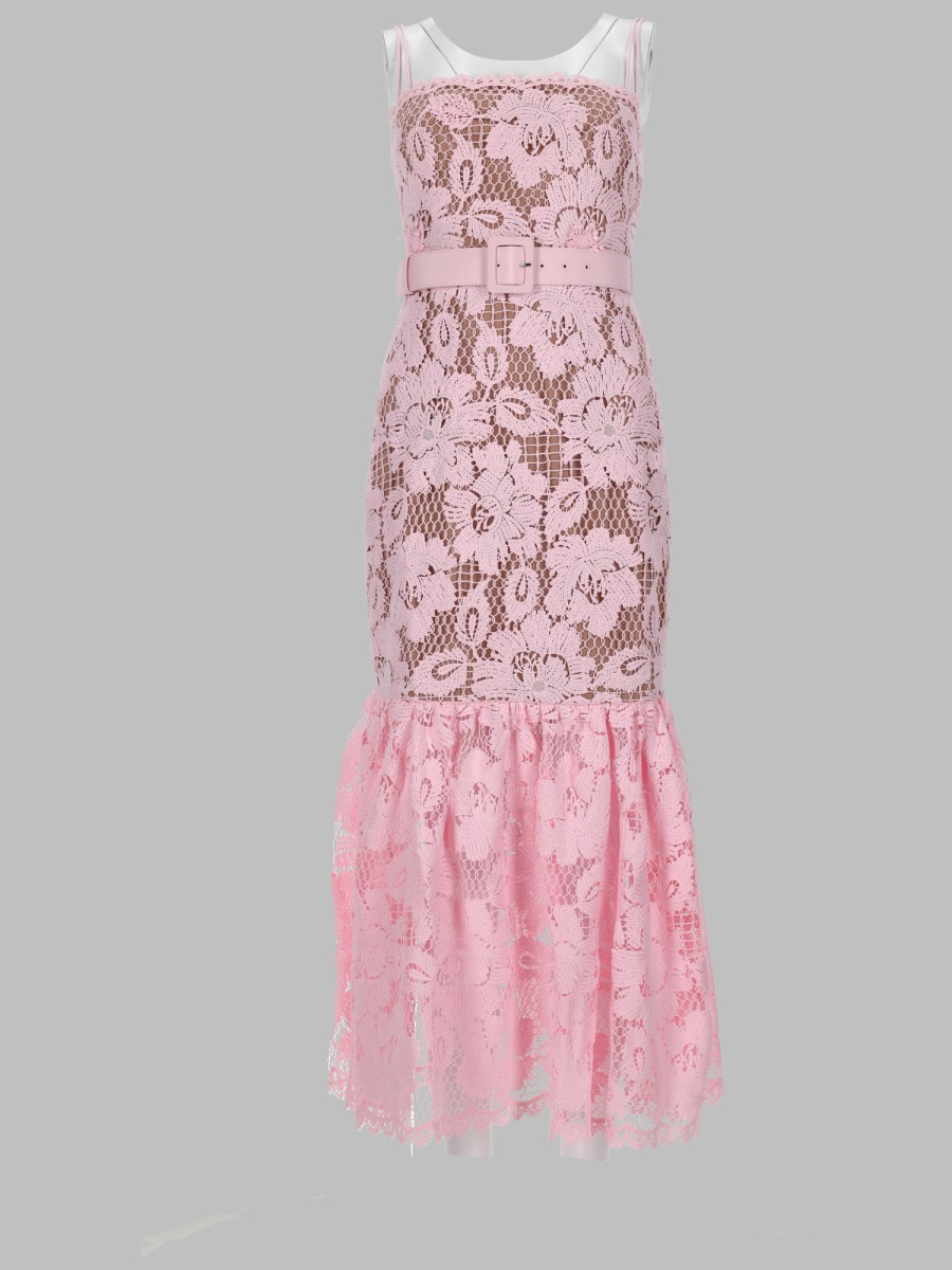 [Self-portrait] Sleeveless dress SS26 SS26-007MA-P_PINK