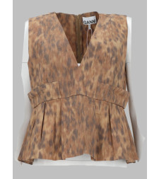 [GANNI] Shirts Sleeveless SS26 A1040272_ZZT