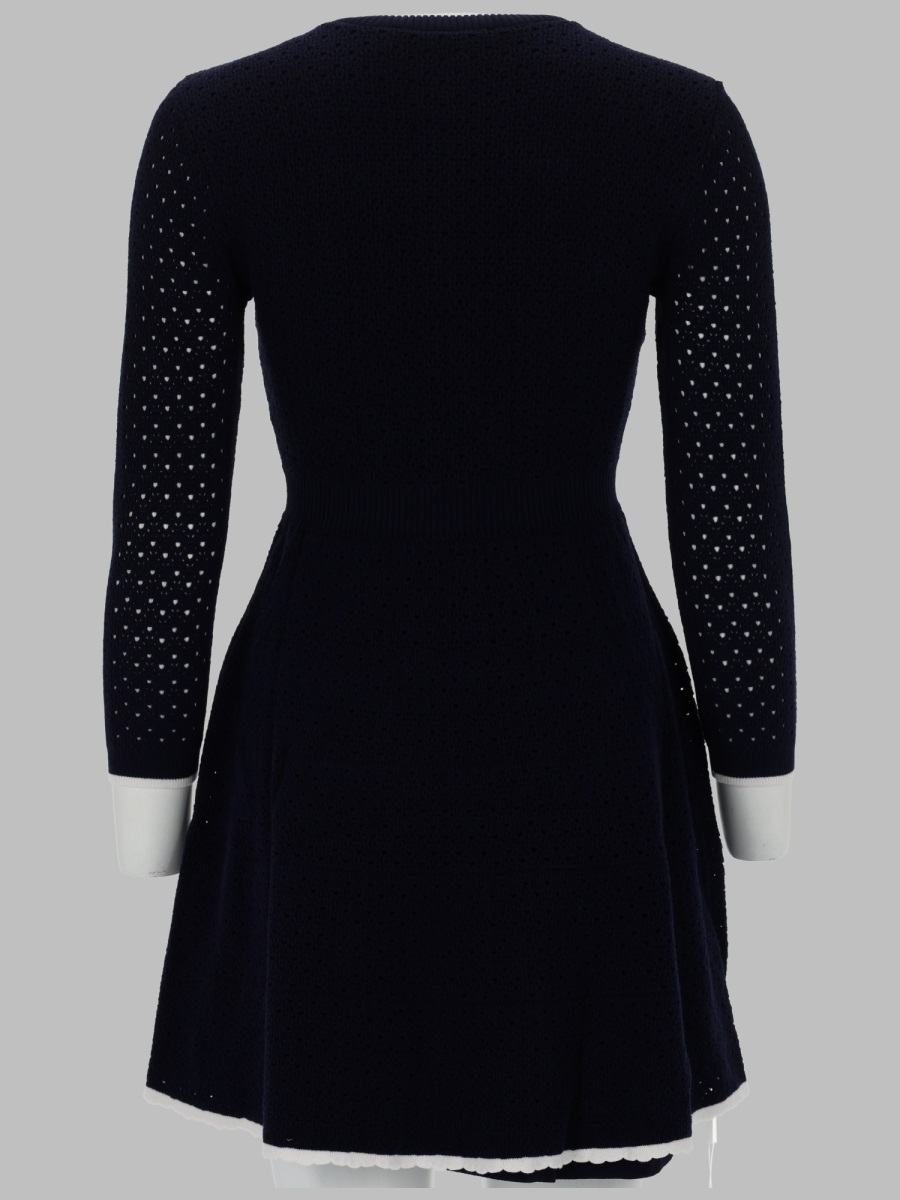 [Self-portrait] Long sleeve dress SS26 SS26-055S-N_NAVY