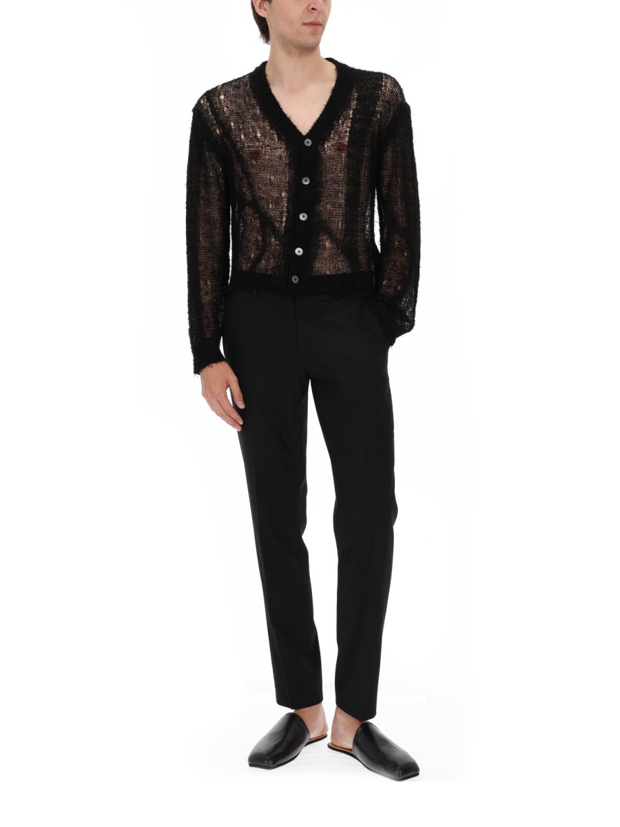 [Our Legacy] Knitwear SS26 M2263AB_BLACKRAGGEDOPENLINEN