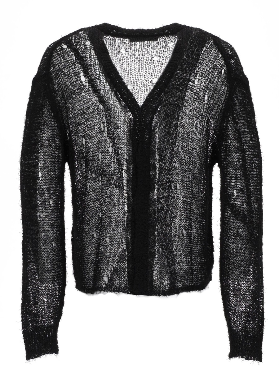 [Our Legacy] Knitwear SS26 M2263AB_BLACKRAGGEDOPENLINEN