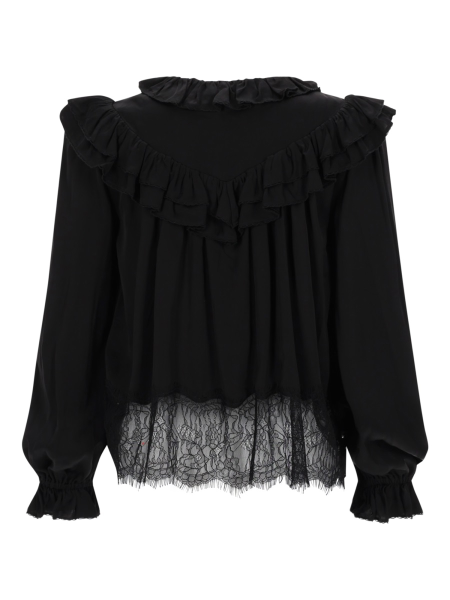 [Self-portrait] Blouse SS26 RS26-192T-B_BLACK