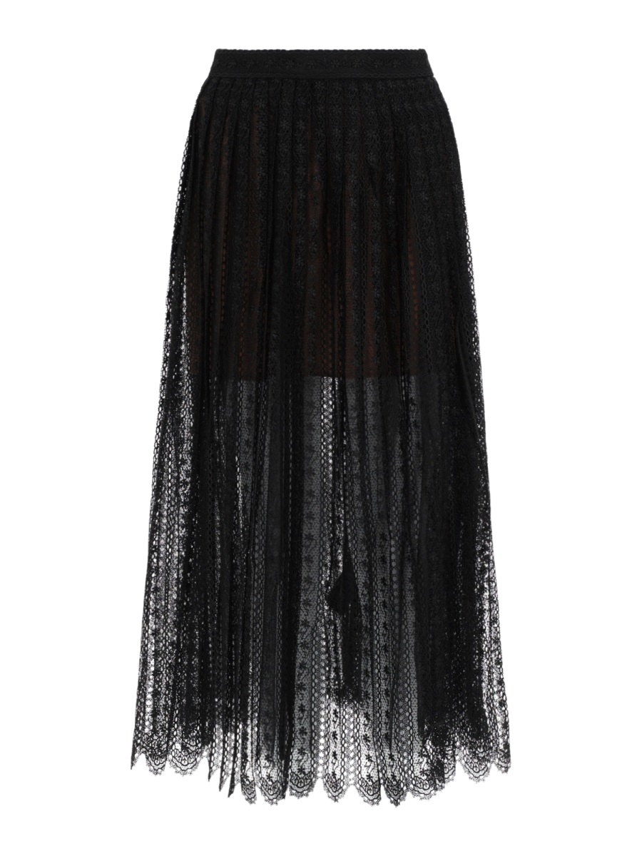 [Self-portrait] Long skirt SS26 RS26-172MSK-B_BLACK
