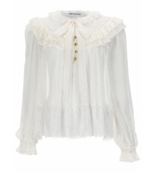 [Self-portrait] Blouse SS26 RS26-192T-W_WHITE