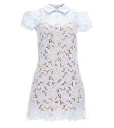 [Self-portrait] Short sleeve dress SS26 RS26-171S-BL_BLUE
