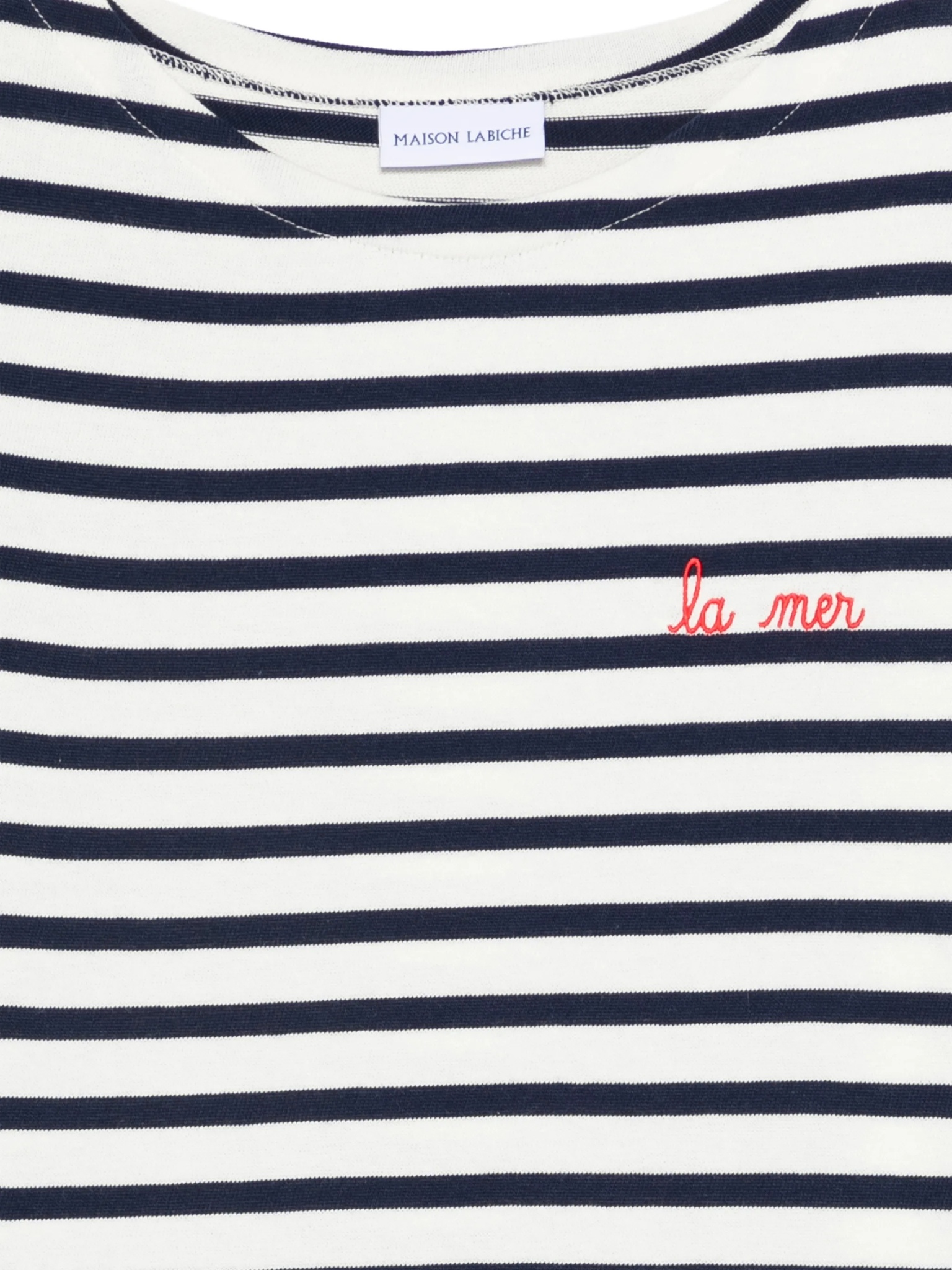 [MAISON LABICHE] T-shirts Short Sleeve SS26 ZWCOLOMBSSLAMERIVORY NAVY