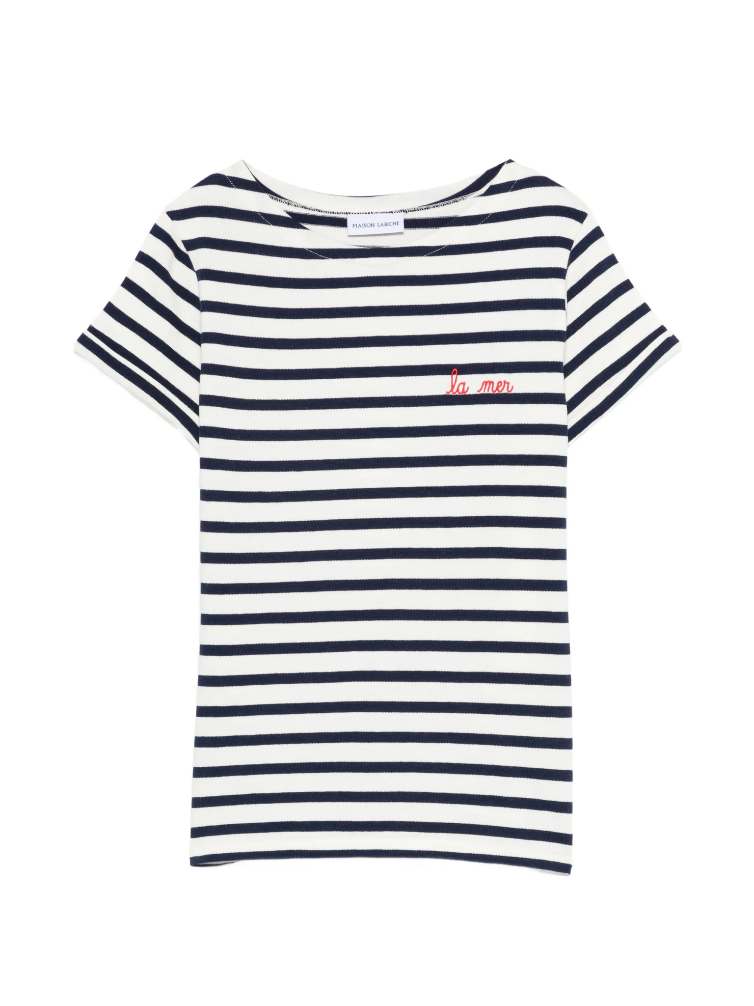 [MAISON LABICHE] T-shirts Short Sleeve SS26 ZWCOLOMBSSLAMERIVORY NAVY