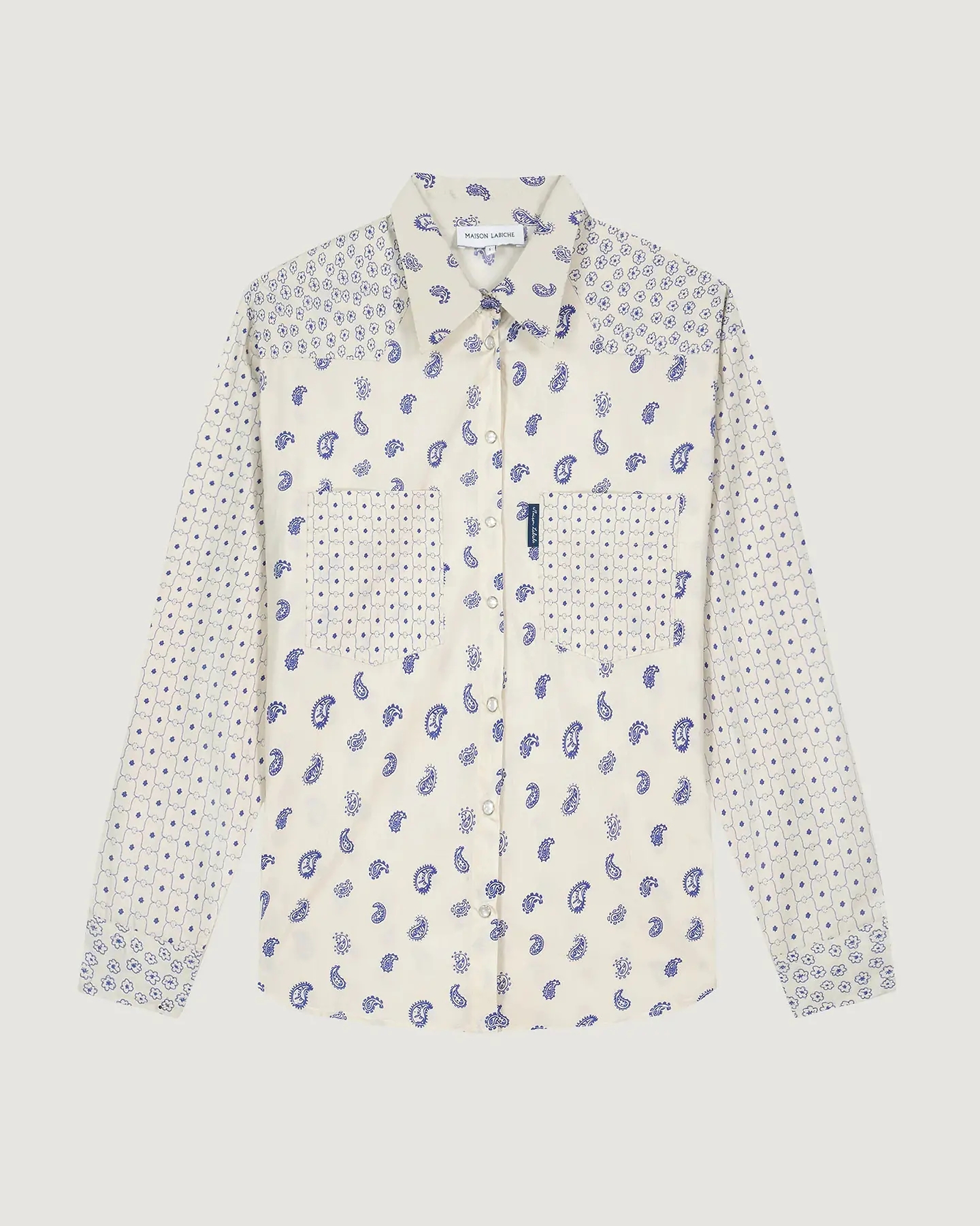 [MAISON LABICHE] Shirts Long Sleeve SS26 ZWMONSELETCASHCASHMERE PATCH PRINT
