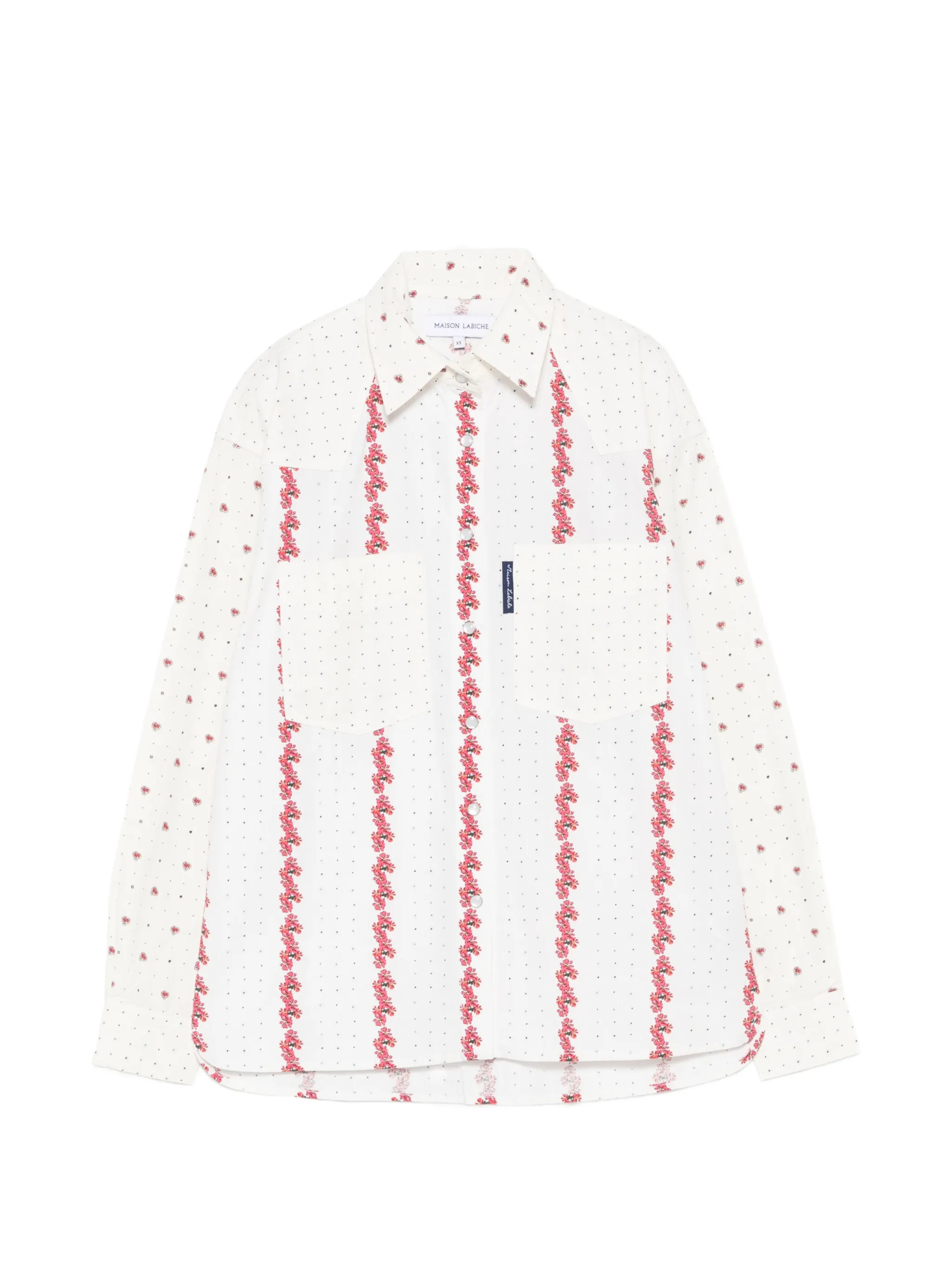 [MAISON LABICHE] Shirts Long Sleeve SS26 ZWMONSELETFLOWFLOWERS PATCH PRINT