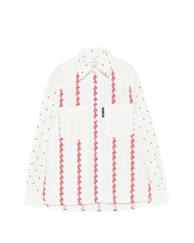 [MAISON LABICHE] Shirts Long Sleeve SS26 ZWMONSELETFLOWFLOWERS PATCH PRINT