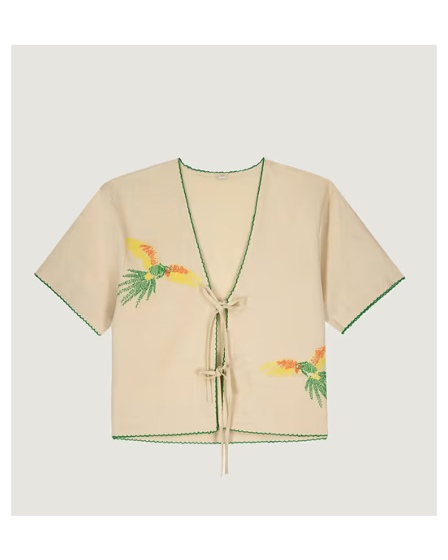 [MAISON LABICHE] Shirts Short Sleeve SS26 ZWVENEURPARROTLINEN OATMEAL BEIGE