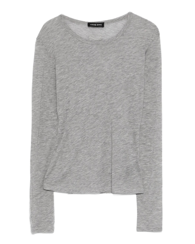 [Anine Bing] T-shirts Long Sleeve SS26 A0811501GRY1GREY