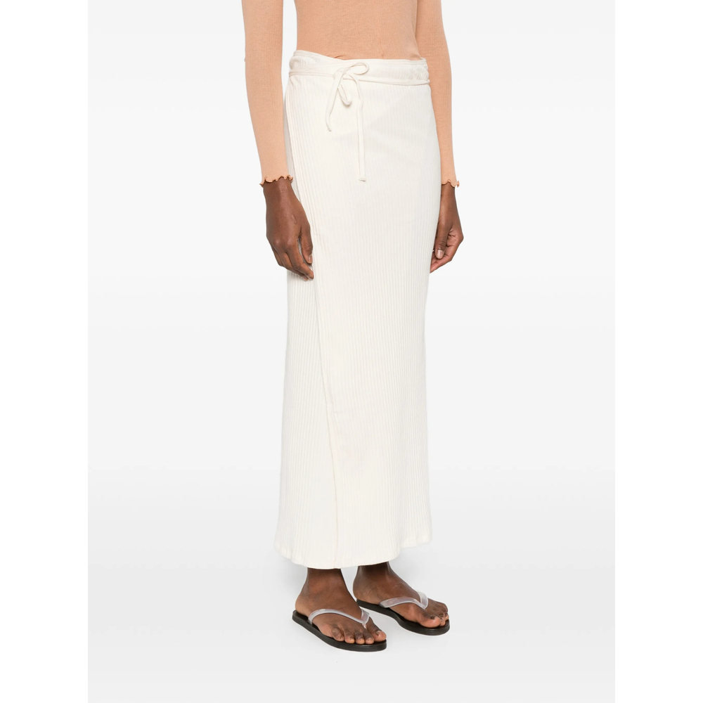 [BASERANGE] Long skirt SS26 SKBR-RIB BRIG OFFWH