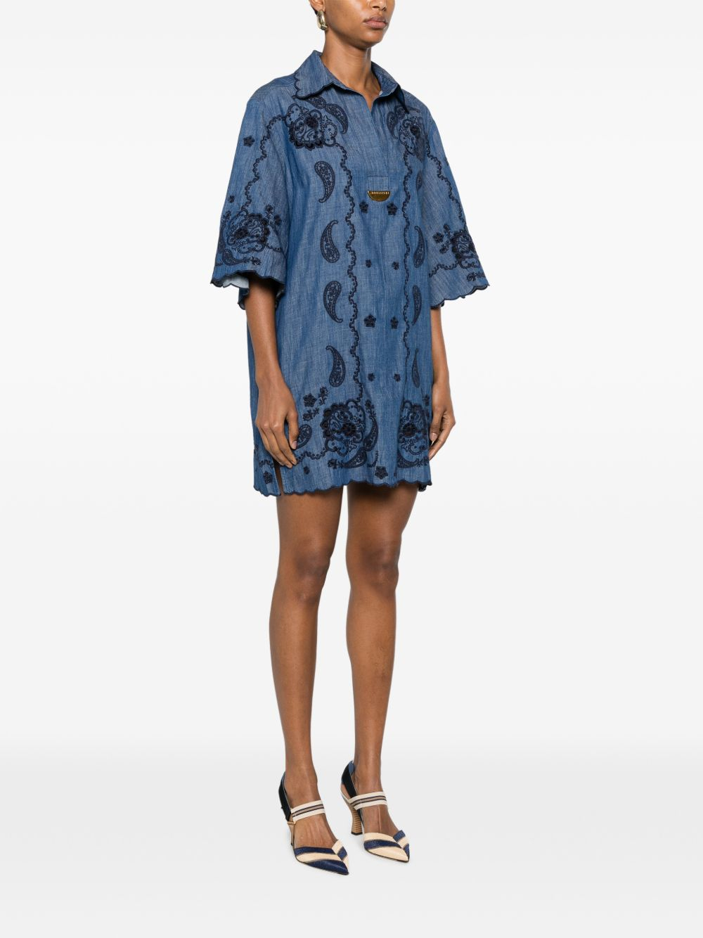 [Zimmermann] Short sleeve dress FW26 8359DSS261RWBLU