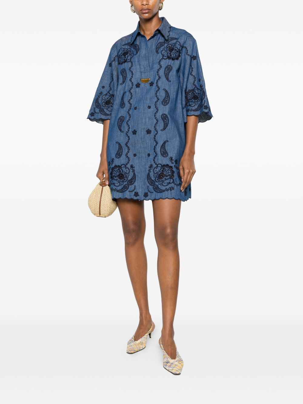 [Zimmermann] Long sleeve dress FW26 8359DSS261RWBLU