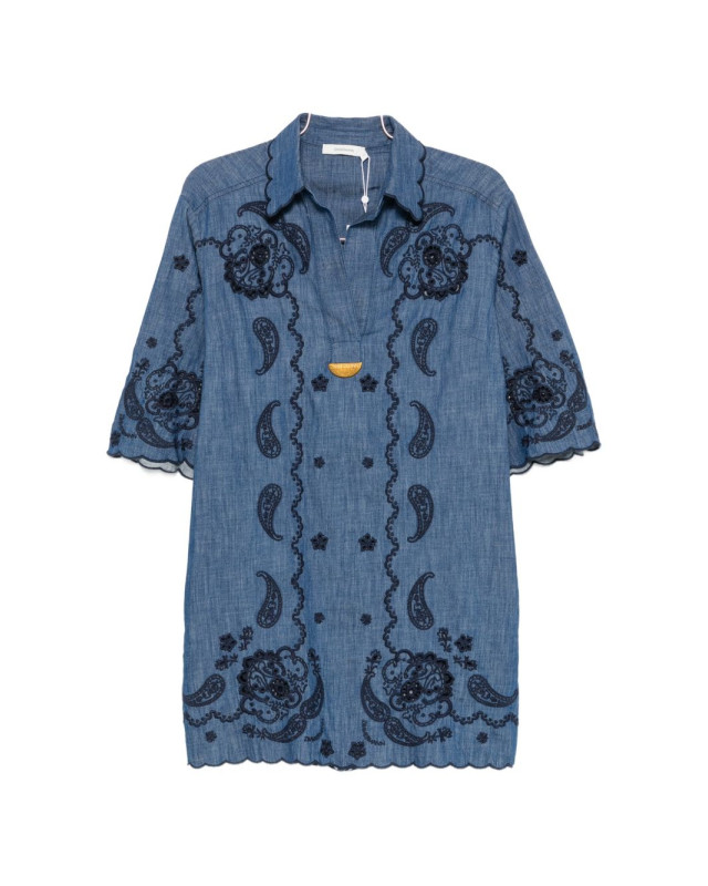 [Zimmermann] Long sleeve dress FW26 8359DSS261RWBLU