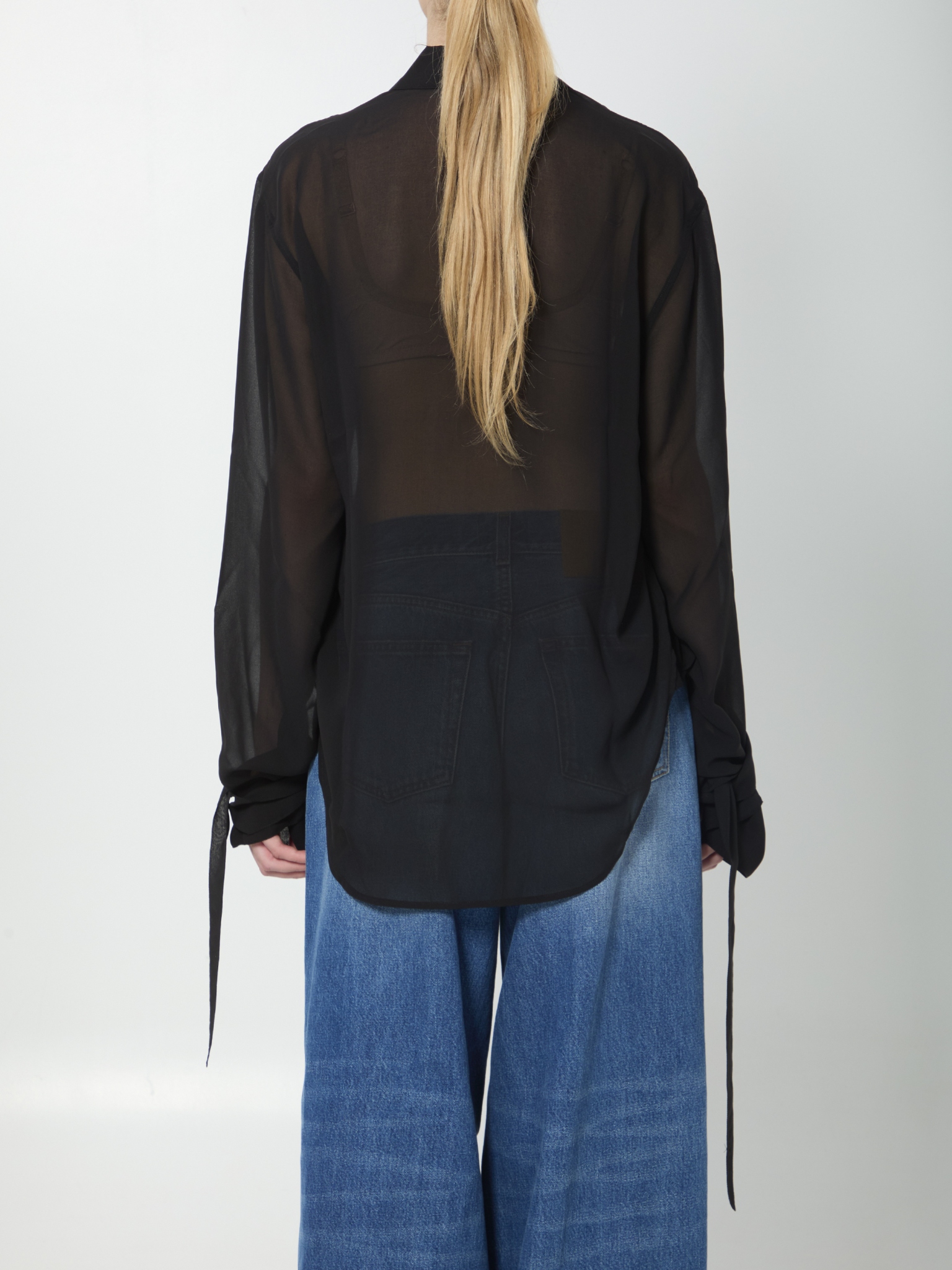 [THE FRANKIE SHOP] Shirts Long Sleeve SS26 CHFS21510100__BLACK