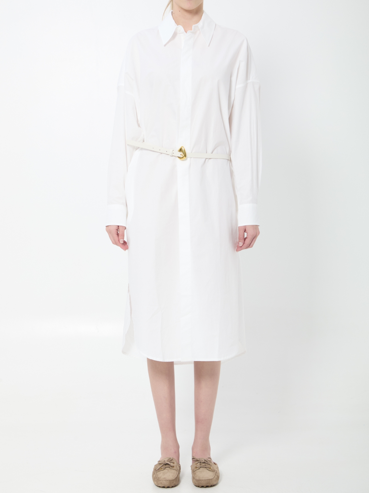 [THE FRANKIE SHOP] Long sleeve dress SS26 SDFS22061000__WHITE