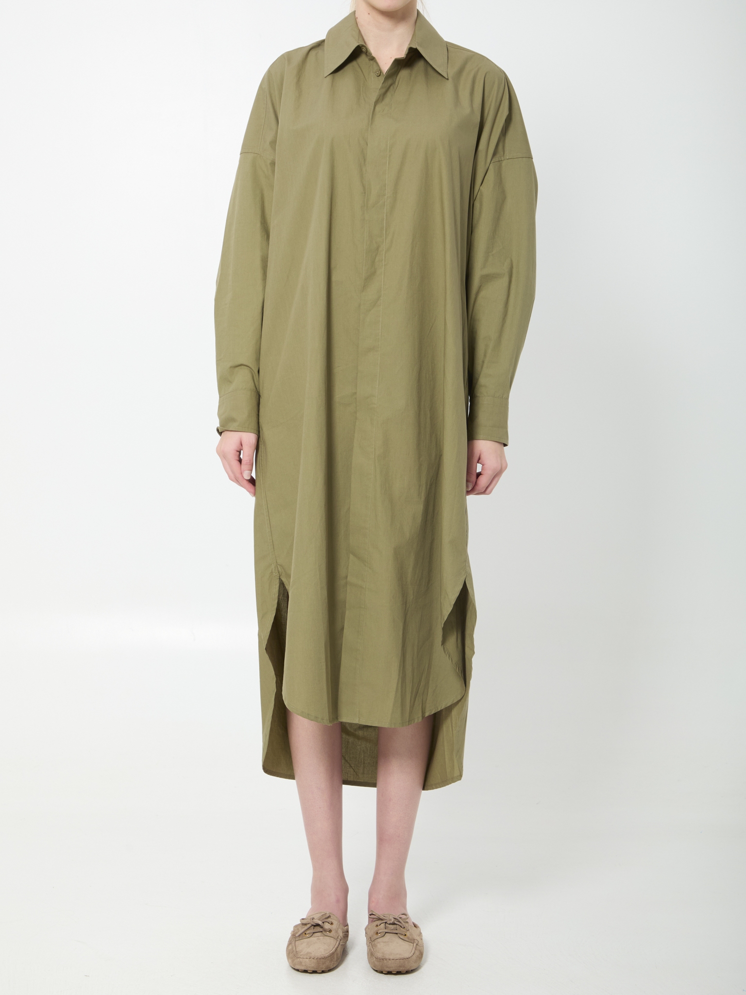 [THE FRANKIE SHOP] Long sleeve dress SS26 SDFS22067408__OLIVE
