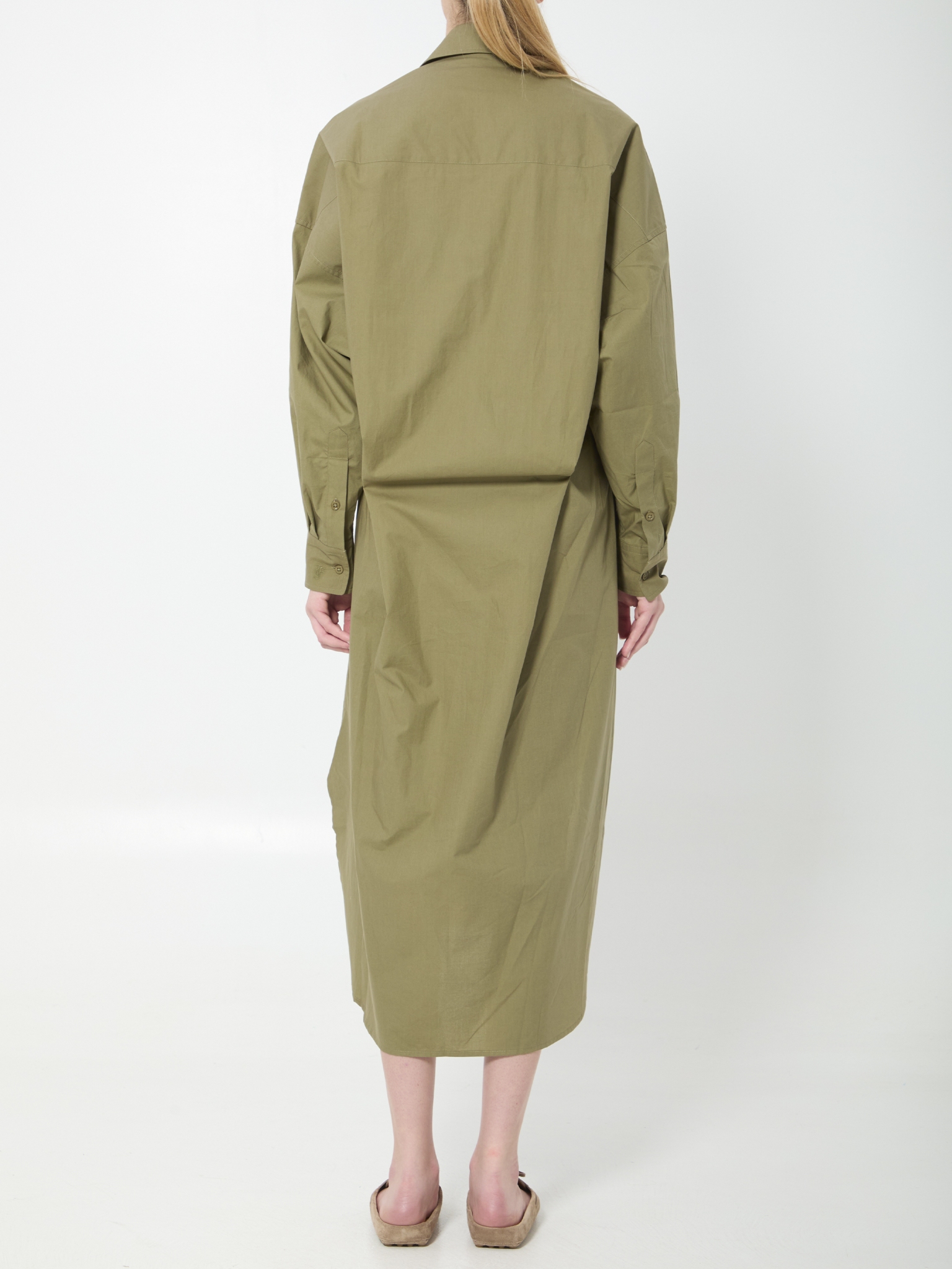 [THE FRANKIE SHOP] Long sleeve dress SS26 SDFS22067408__OLIVE