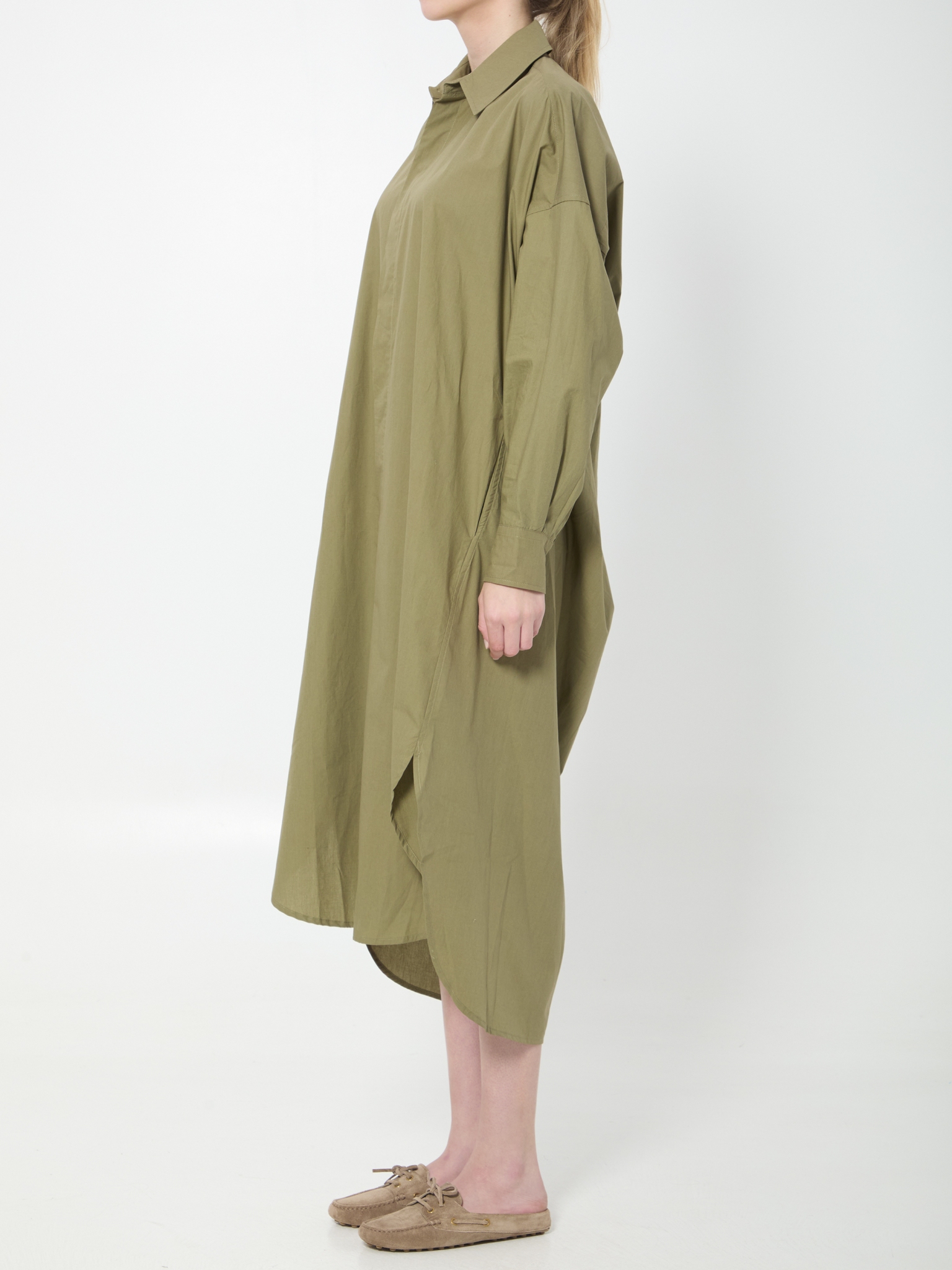 [THE FRANKIE SHOP] Long sleeve dress SS26 SDFS22067408__OLIVE